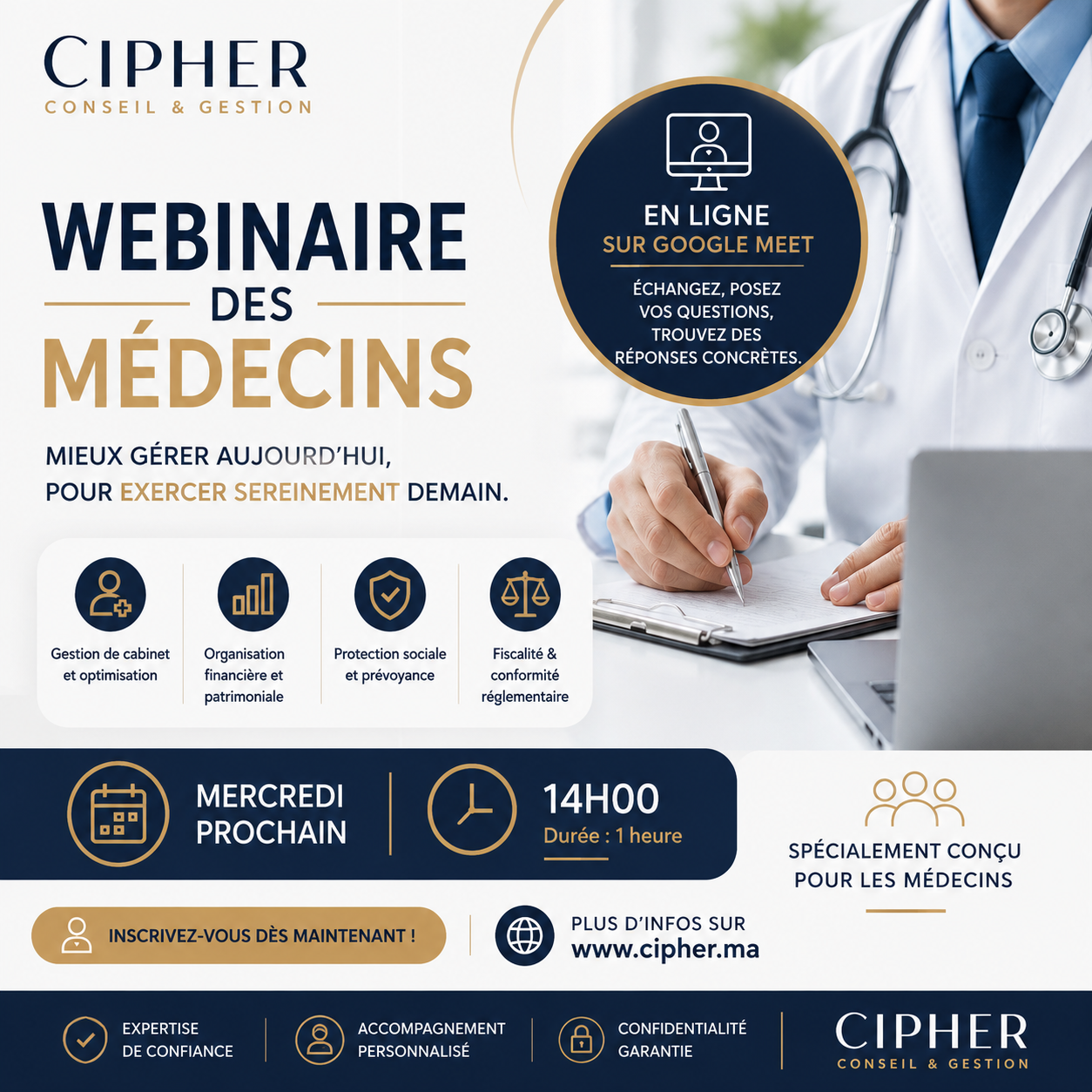 Fiscalité & Gestion des Cabinets Médicaux — événement Cipher au Maroc